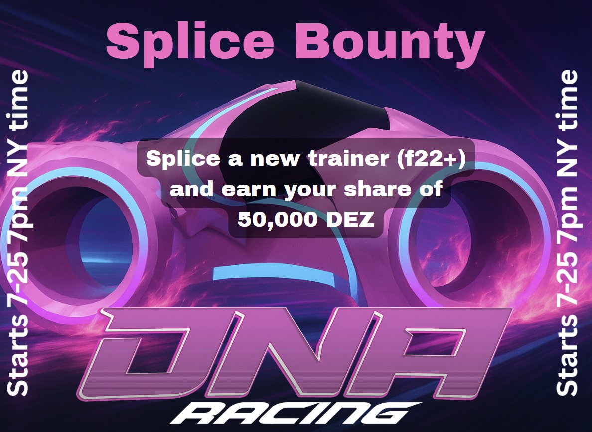 Time for a new baby trainer!

must be an F22+ trainers do not count and needs to run minimum 10 races before the event ends
must be born after Friday, July 25, 2025 at 6:00 PM