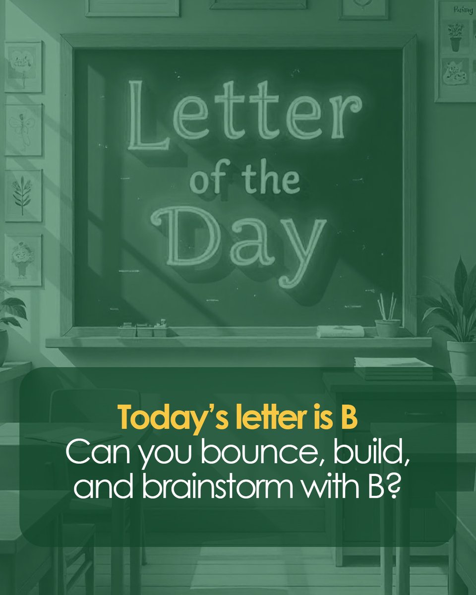 Patsy_Dunstan's tweet photo. Choose one letter each day and explore it through rhyme, shape poems, sounds, and activities! Make it a challenge: How many “B” words can you find around the house?

#LetterOfTheDay #AlphabetChallenge #CreativeABCLearning #PoetryWithKids https://t.co/P3tMZtS9lN