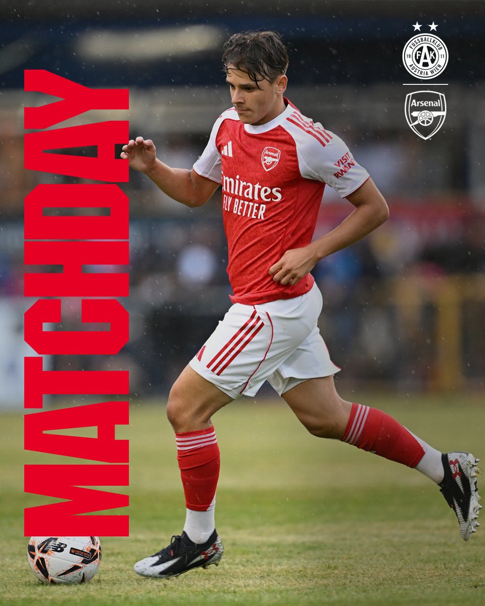 ArsenalAcademy's tweet image. 🔴 𝗠𝗔𝗧𝗖𝗛𝘿𝘼𝙔 ⚪️
🆚 FK Austria Wien II
🕐 1pm (UK)
🔴 #AFCU21
🏟 Franz Horr Stadium