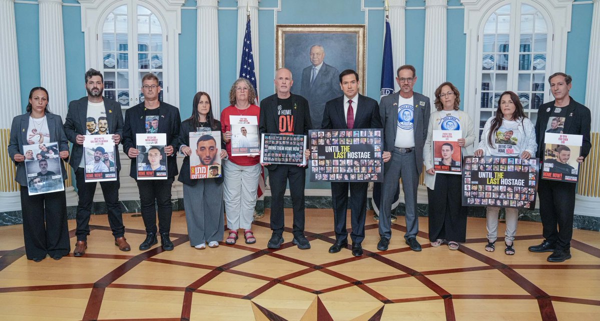 Today I met with former hostages Keith and Aviva Siegel and the families of hostages who remain in Gaza, including Itay Chen and Omer Neutra – two Americans who were murdered by Hamas. The grief these families have gone through at the hands of Hamas is unfathomable. <a href="/POTUS/">President Donald J. Trump</a> has