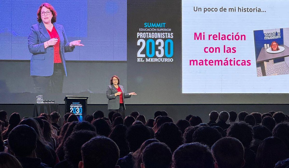 uchile's tweet image. En evento "Protagonistas 2030", académicos UCHILE abordan mitos y desafíos de las matemáticas e inteligencia artificial junto a comunidades escolares uchile.cl/u230596
