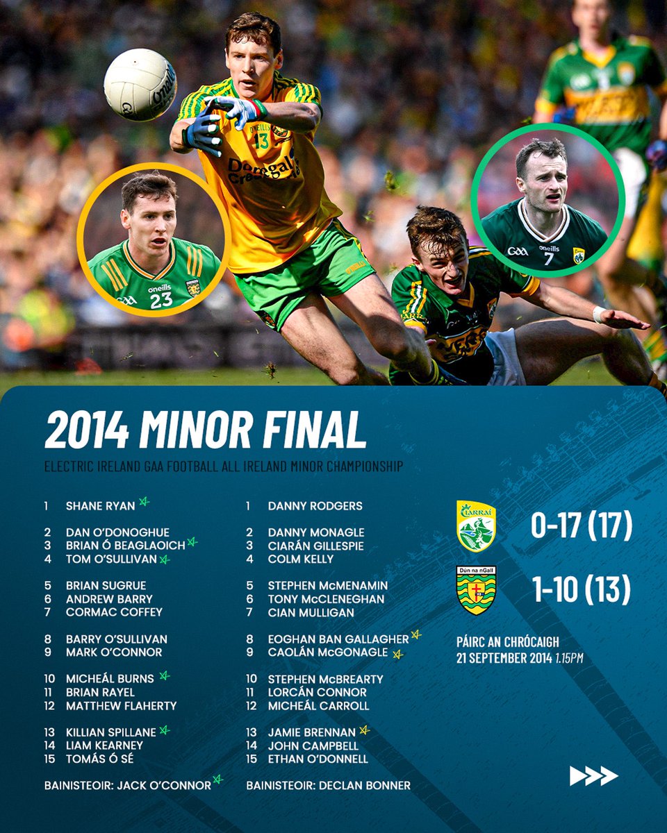2014 ➡️ 2025 Part I 

They lit it up in the 2014 Minor Final, and now they’re back - older, bolder &amp; chasing that Sam Maguire 🏆