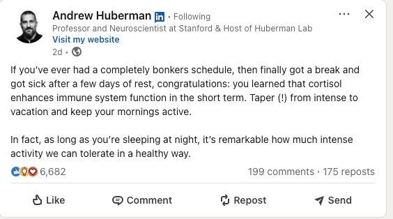 aidanskytt's tweet image. .@hubermanlab this is the coolest fun fact I've learned all week. I've always suspected there was such a mechanism but it's nice to know this phenomenon is backed by science.