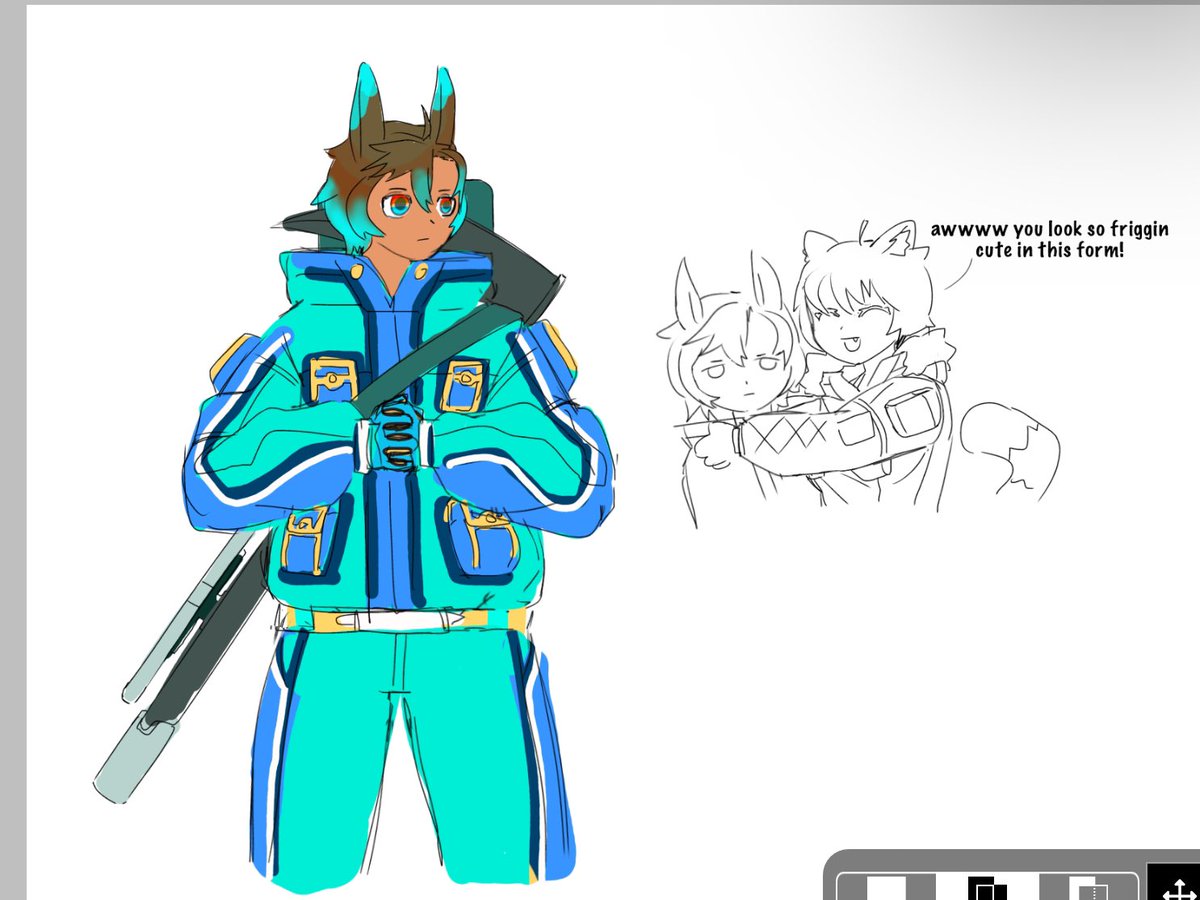 crusherengine's tweet image. bro is a highlighter (doodle)