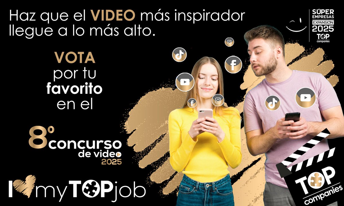 Haz que el video más inspirador llegue a lo más alto. Vota por tu favorito en el 8° concurso de #ILovemyTOPjob🎥✨👉acortar.link/1jb7Fn #SúperEmpresas #TOPCompanies <a href="/ExpansionMx/">Expansión</a> <a href="/ExpEmpresas/">Expansión Empresas</a>