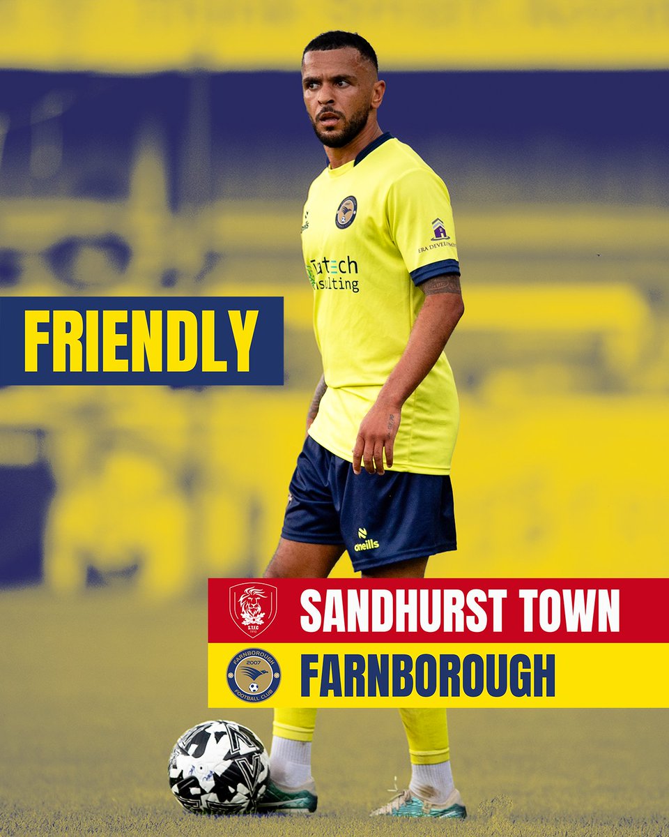 FarnboroughFC's tweet image. It's Match Day! π‘π΅
π Sandhurst Town
π 2pm
π Pre-Season Friendly
ποΈ The SB Stadium