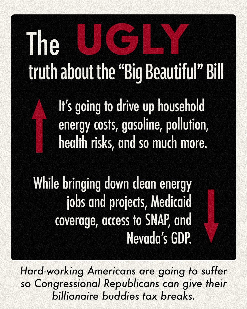 BattleBornProg's tweet image. The @WaysandMeansGOP are here in Vegas celebrating their #OBBBA. For hard-working Nevadans who depend on Medicaid and SNAP, there’s nothing to celebrate.