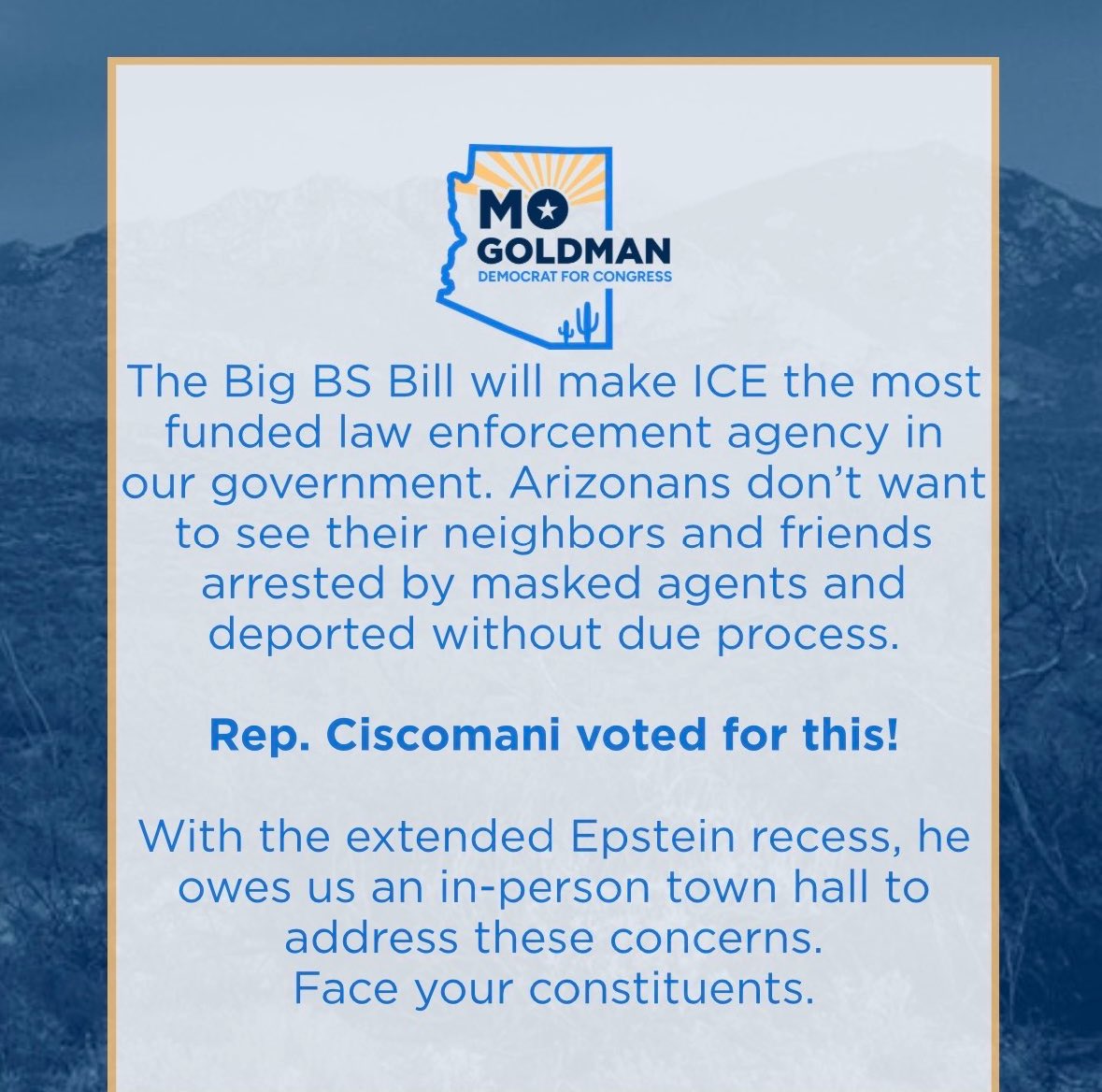 Mo Goldman For Congress tweet media