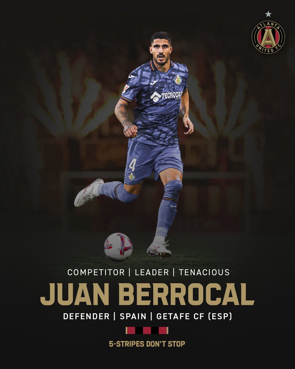 📯 OFICIAL | Juan BERROCAL deja el <a href="/GetafeCF/">Getafe C.F.</a> por el Atlanta United de la MLS 🇺🇸

👉 Se marcha cedido con opción de compra.

¡Mucha suerte, Juan! 💙