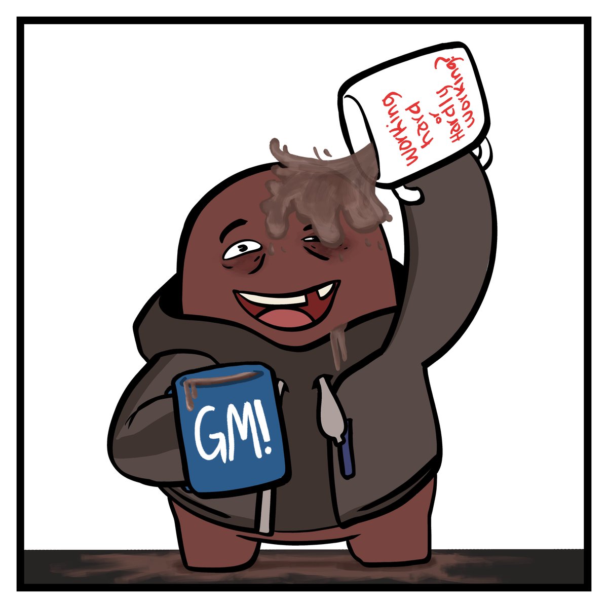 LeeVee_Comics's tweet image. Little more worn out than my average day, so here's a GM from me to you with my secret to success XD