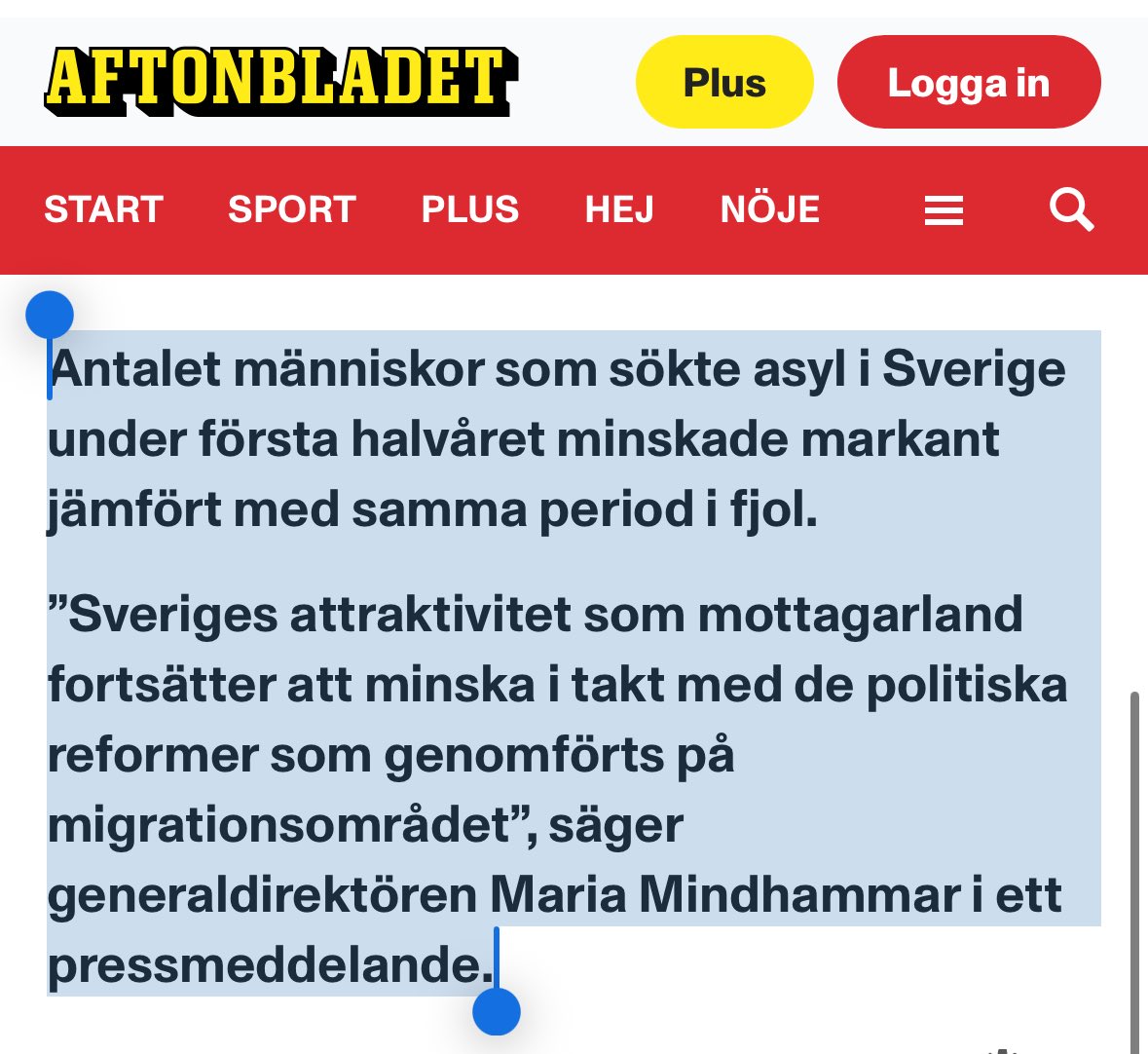 AsplingLudvig's tweet image. Nu när vi ser effekterna av Tidöavtalet blir det också totalt uppenbart att talepunkten ”den som flyr har inget val” aldrig varit mer än känslomässig utpressning från vänsterpartierna. Varför skulle en någon som inte har något val bry sig om ”Sveriges attraktivitet”?
