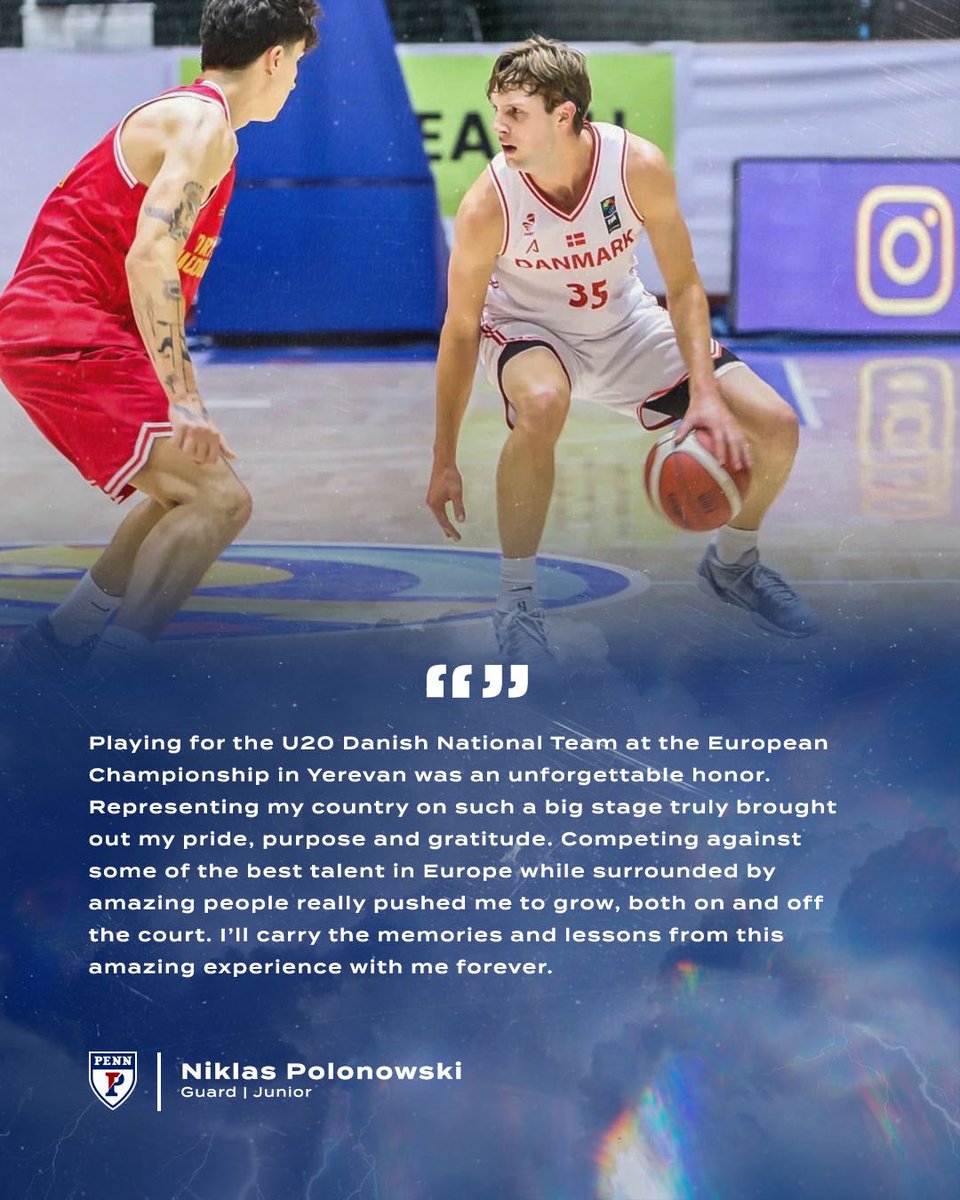 PennMBB's tweet image. ๐๐ฐ๐ช๐ฏ๐จ ๐๐ฏ๐ต๐ฆ๐ณ๐ฏ๐ข๐ต๐ช๐ฐ๐ฏ๐ข๐ญ ๐ฉ๐ฐ
@niklaspolonowski is representing the Quakers and his country while competing for the Danish National Team at the FIBA U20 EuroBasket!
#FightOnPenn ๐ด๐ต๐