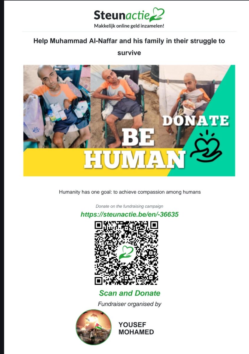 BASMA4019's tweet image. Mohammed has special needs
Can you help him get the necessary medications and healthy foods?
His condition has deteriorated due to war and famine. He suffered a stroke in his foot. Please help him with anything
steunactie.be/fundraiser/hel…