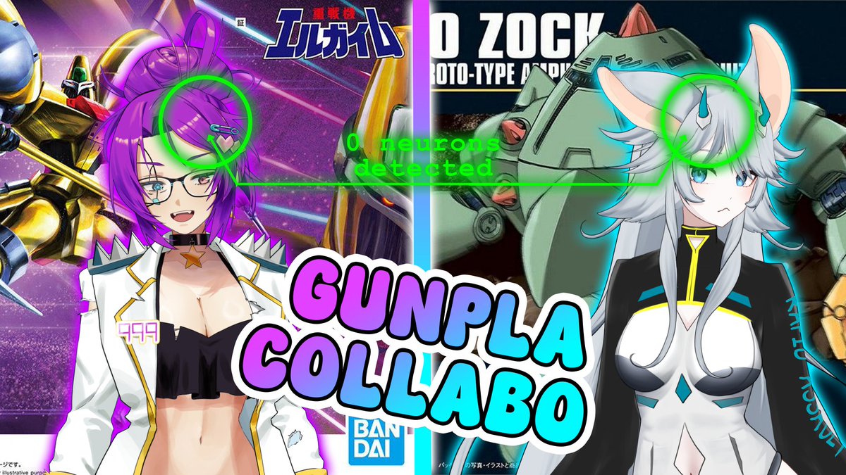 MaruMalandra's tweet image. 🔴I found a RAT an @Irradiated__Rat ! 🔴
2 cute vtubers, 2 gunpla, 0 neurons. hop along or MISS OUT on a stream that 2011 buzzfeed describes as "Le Epique"
on the purple site on both our channels~