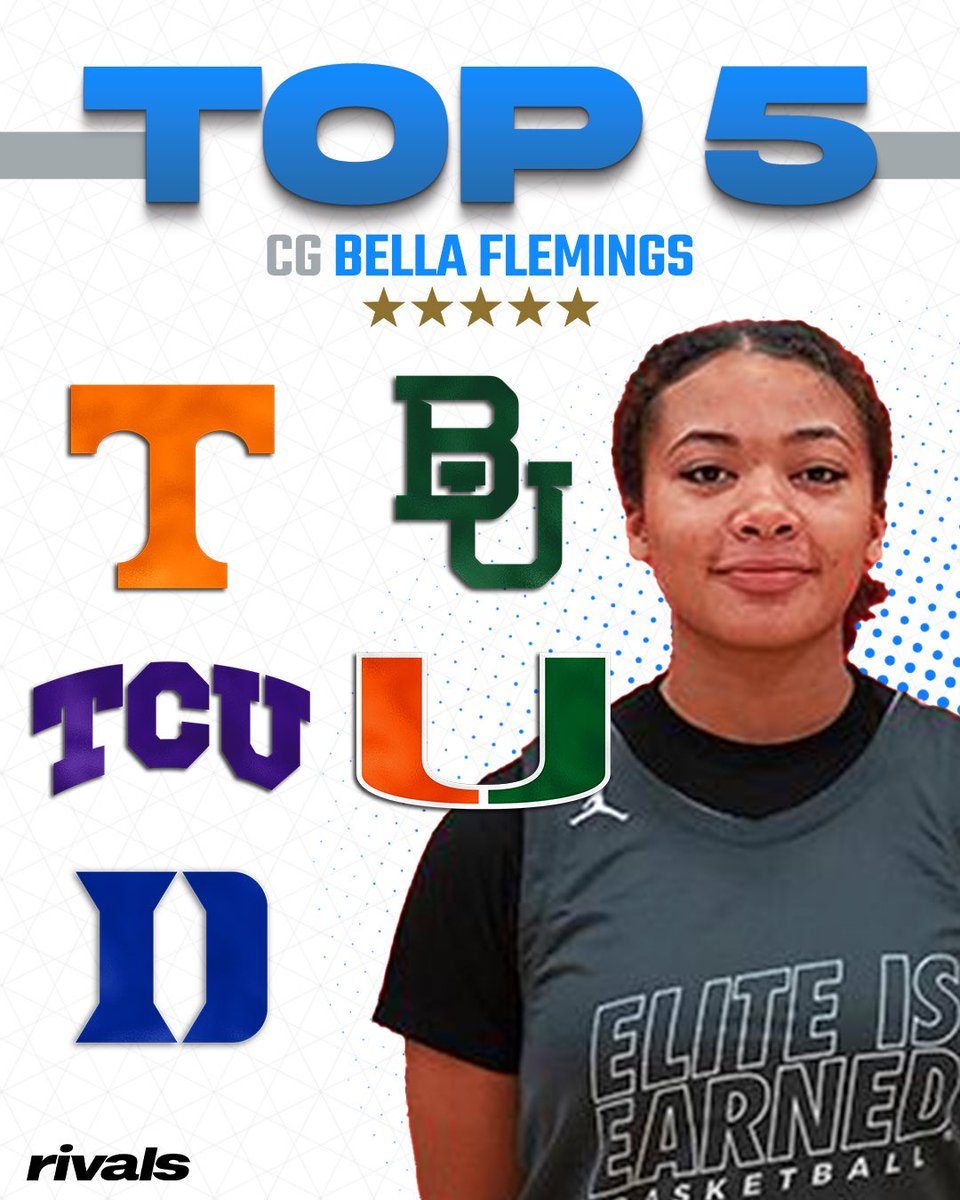 GirimonteNicky's tweet image. TCU has made the top five for 2026 5⭐️ G Bella Flemings.