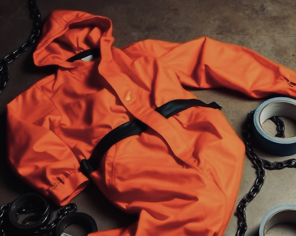 Die Sträflingskleidung liegt im Keller bereit... #kidnap #rainwear #femdom