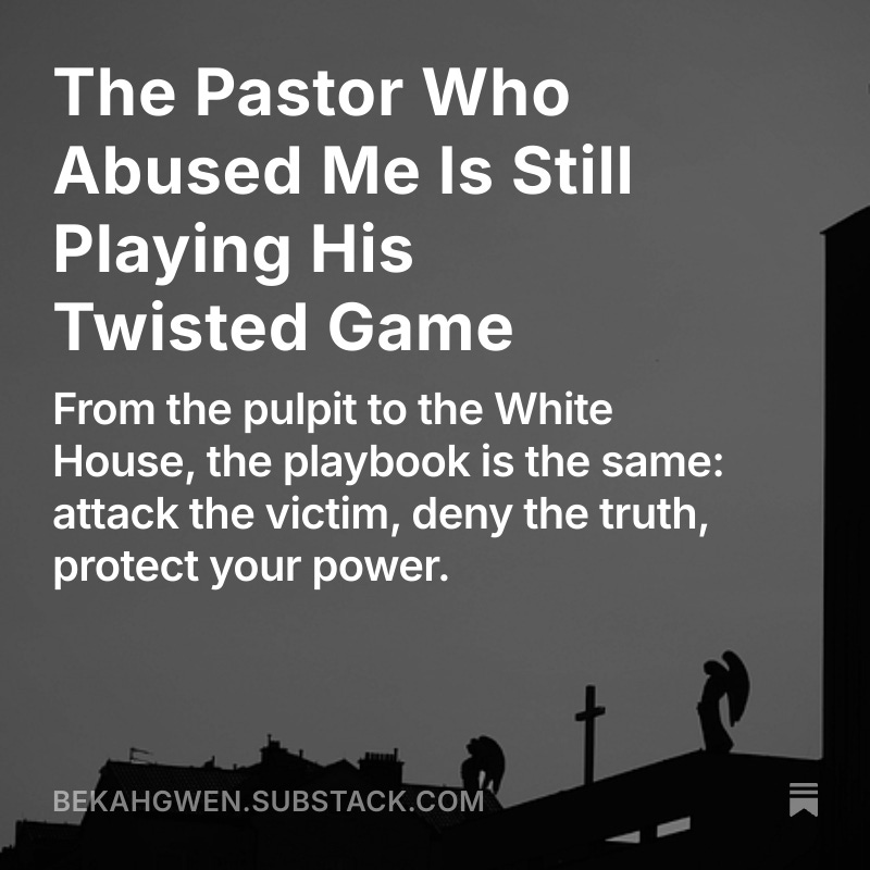 LibertyBeks's tweet image. In March, I spoke publicly for the first time about nearly a decade of abuse I endured at the hands of a pastor. Less than a week later, he threatened me and two other victims—demanding we recant our statements or face a defamation lawsuit.