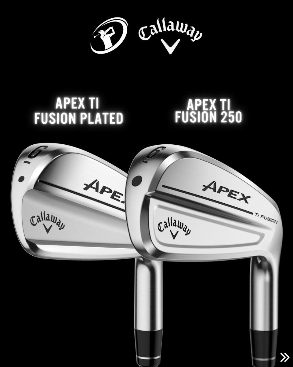 clubchampmedia's tweet image. (Post 1/2) Meet the new @CallawayGolf Apex Ti Fusion and Ti Fusion 250 — two elite designs built with titanium and AI Smart Face Technology, now in a chrome finish.
Which Apex are you building your bag around?
#ClubChampion #BetterFitLowerScores #ClubFitting #ClubFitters…
