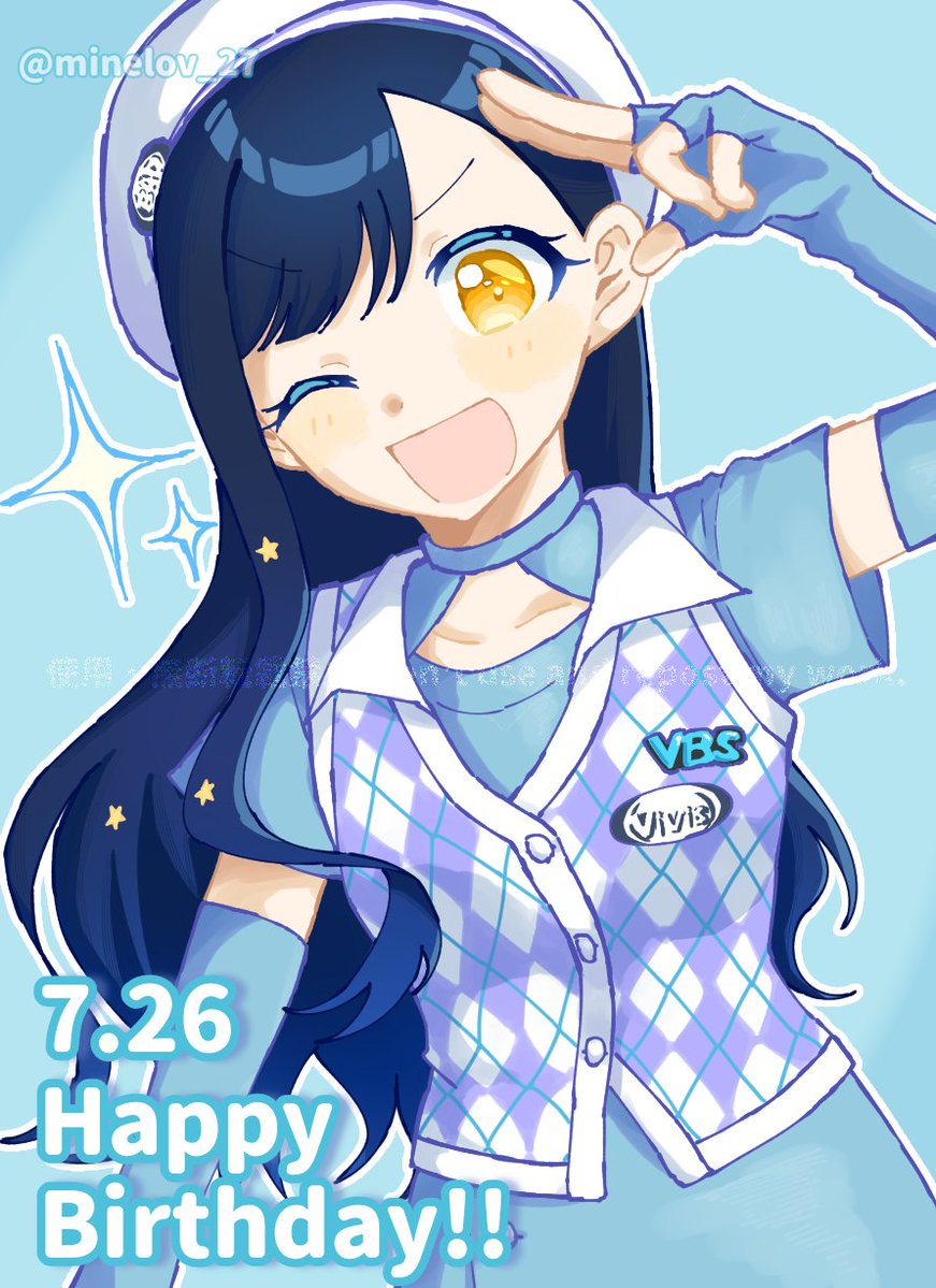 minelov_27's tweet image. 杏ちゃんおめでとう〜！！🩵🎉
 #白石杏誕生祭2025   #白石杏
 #prsk_FA