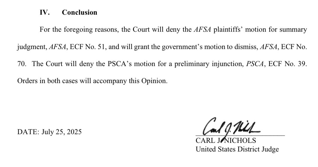 🚨 BREAKING – MASSIVE VICTORY: A judge sided with President Trump and DISMISSED multiple lawsuits challenging the dismantling of USAID

Trump just got the green light to finish GUTTING the corrupt organization.

LFG!