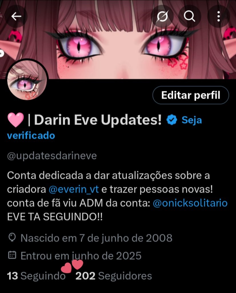 updatesdarineve's tweet image. MEU DEUS 202 SEGUIDORES
MUITÍSSIMO OBRIGADO A QUEM TA SEGUINDO!!
Isso é muito importante tanto pra Darin quanto pra conta, obrigada 🩷