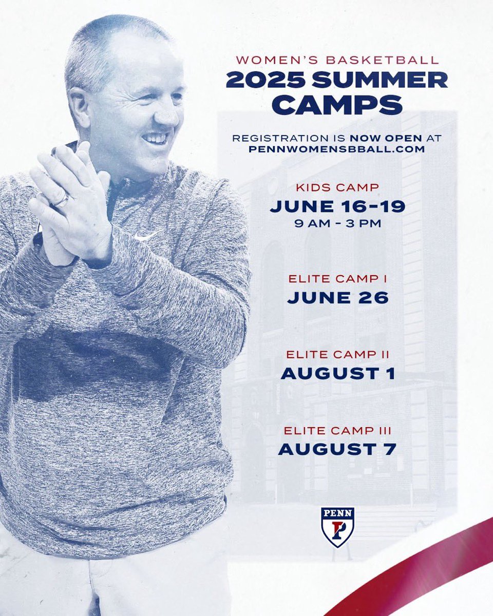 PennWBB's tweet image. July recruiting was 💯🔥 🏀

Now we can&apos;t wait to get back on the court with future Quakers right here on our beautiful campus! ⛪️ 🏙️ 

Only 2 Elite Camps left this summer — come train at The Palestra. 🔴🔵

Limited spots remain- Sign up today! ⬇️🔐

🔗 pennwomensbball.com
