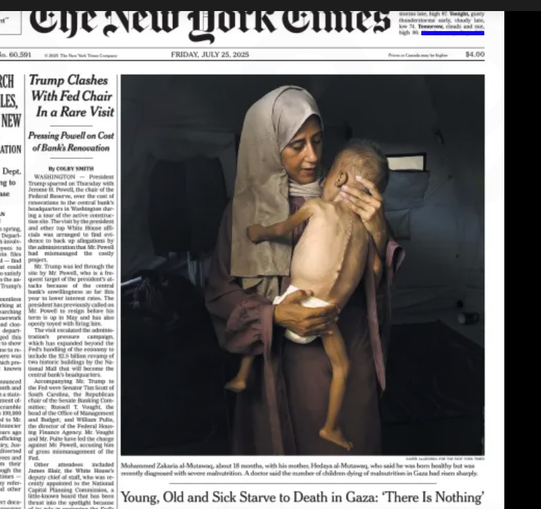 does the NYT realize what it looks like to have genocide denial in its op-ed page while there are literal pictures of genocide on the front page