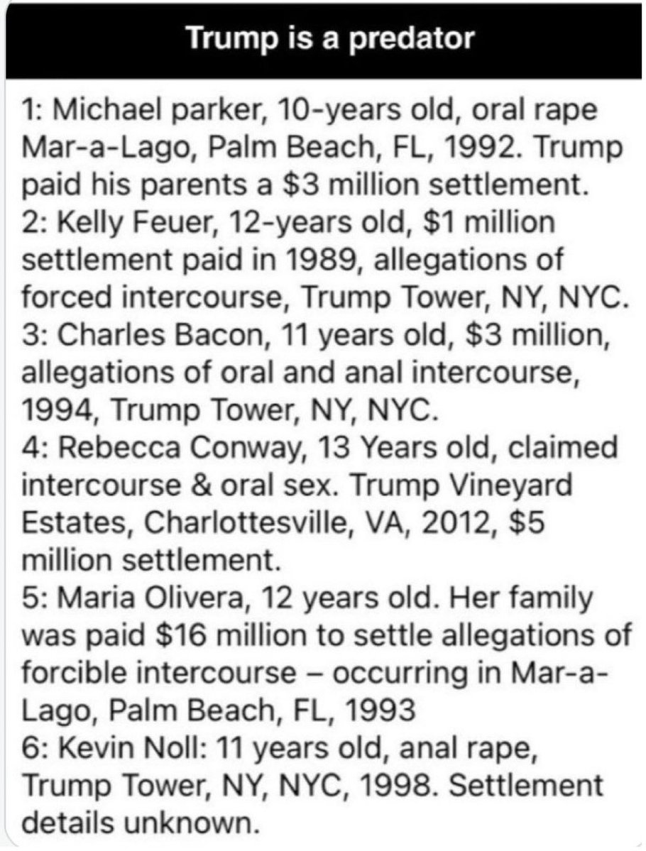 Lilylilylily016's tweet image. #TrumpEpsteinCoverup #TrumpIsAPedoRapist every day this needs to be posted. @GOP