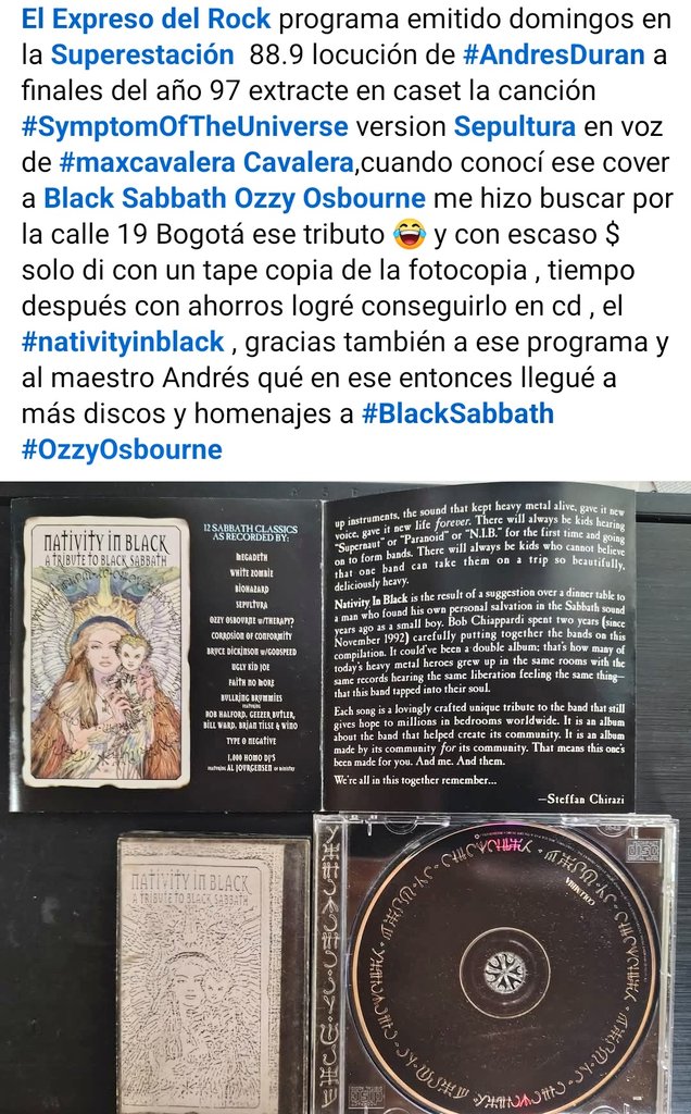 Palabras más palabras menos gracias ! <a href="/andresduranrock/">Andrés Durán</a> <a href="/radionicafm/">Radiónica</a> <a href="/Superestacion/">Superestación</a> <a href="/SuperStacionFM/">La Superestación </a> referencia : <a href="/BlackSabbath/">BlackSabbath</a> <a href="/OzzyOsbourne/">Ozzy Osbourne</a> <a href="/sepulturacombr/">SEPULTURA</a> <a href="/GloriaCavalera/">Gloria Cavalera 🍑🌊🌎🌵</a> #blacksabbath #RIPOzzyOsbourne #sepultura #nativityinblack <a href="/AutopistaRock/">Autopista Rock 🇨🇴</a>