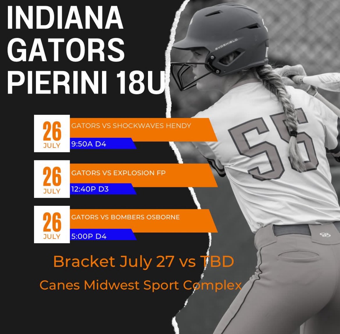 Excited to get back to gameplay tomorrow!
<a href="/GatorsPierini/">Indiana Gators Premier Pierini</a> <a href="/PrairieSoftball/">CP Softball</a> <a href="/WKUSoftball/">WKU Softball</a> <a href="/aamusoftball/">Alabama A&M Softball</a> <a href="/MU_SpartanSB/">Manchester University Softball</a> <a href="/RacersSoftball/">Murray State Softball</a> <a href="/UEAthletics_SB/">UE Softball</a> <a href="/FCGrizSoftball/">Franklin College Softball</a> <a href="/BUKnightsSB/">Bellarmine Softball</a> <a href="/EKU_Softball/">EKU Softball</a> <a href="/LipscombSB/">Lipscomb Softball</a> <a href="/UIndySoftball/">UIndy Softball</a> <a href="/LibertySB/">Liberty Softball</a> <a href="/INTechSoftball/">Indiana Tech Softball</a> <a href="/UTMSoftball/">UT Martin Softball</a>