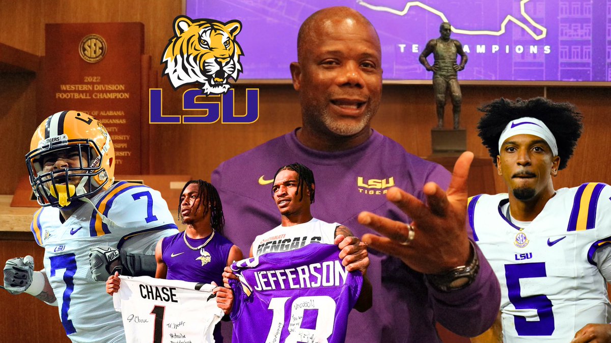 theCHAMPSIDE's tweet image. LSU coach Frank Wilson talks Tigers turned NFL stars, Tyrann Mathiueu retirement & 2025 season youtu.be/VvfbbJmh9FI?fe…