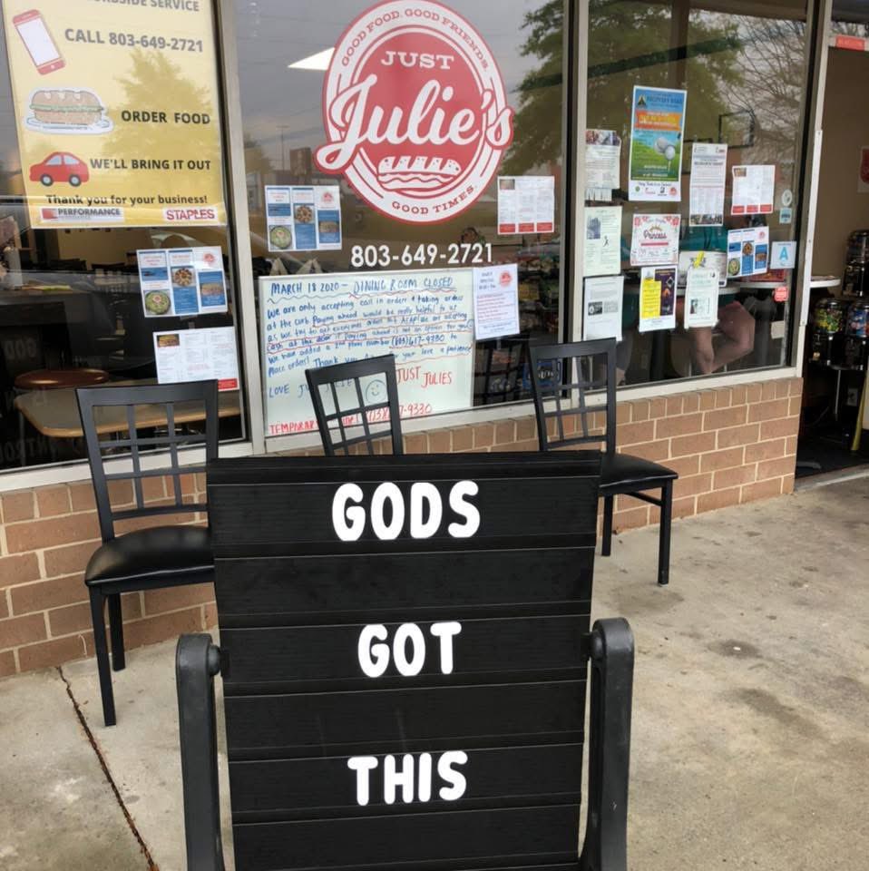 BForLiberty's tweet image. Patriots EAT at Just Julie&apos;s in AIKEN, SC! 🥪🍪🇺🇸 🥖 🥙 🥪 🍌 🍨 

Police &amp;amp; Military alike 20% discount‼️

So proud they are members of BFL!

📞 Phone: 803 649 2721
📧 Email: jbmogy@atlanticbb.net
📍 Location: 951 Pine Log Road, Aiken SC 29803
🌐 Website: justjuliesrestaurant.com