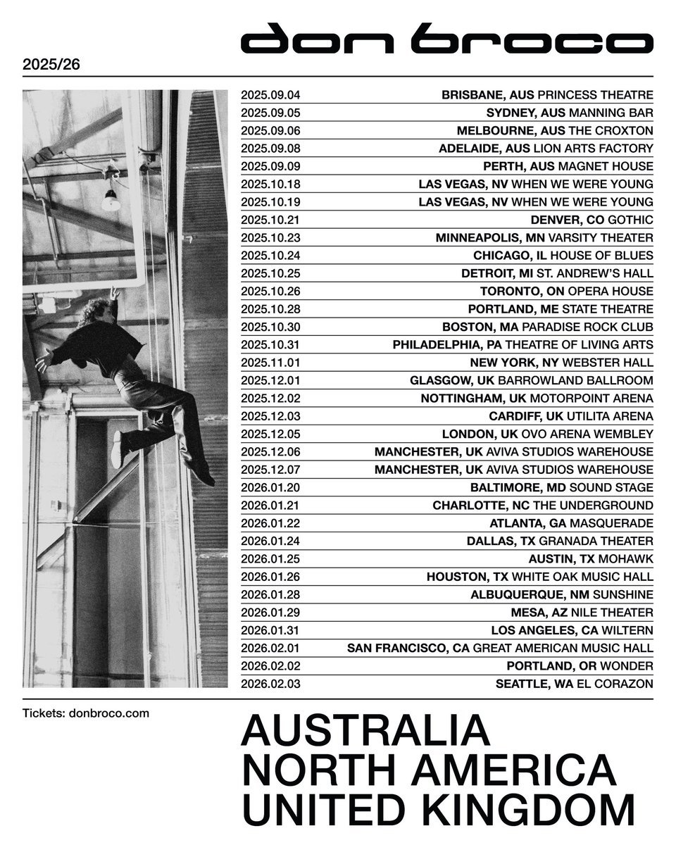 DONBROCO's tweet image. 🇺🇸 🇨🇦 🇬🇧 🇦🇺

NORTH AMERICA YOU THOUGHT WE FORGOT YOU?!

NORTH AMERICAN &amp;amp; UK SHOWS ON SALE FRIDAY 1ST AUG 10AM LOCAL (Chicago on sale 8th Aug)

AUSTRALIA ON SALE NOW!

TICKETS &amp;amp; INFO DONBROCO.COM