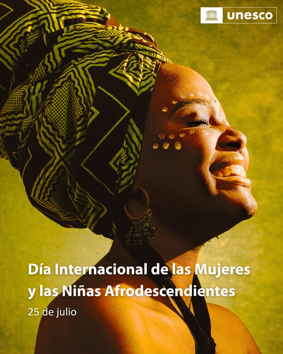 UNESCOSantiago's tweet image. En el Día Internacional de las Mujeres y las Niñas Afrodescendientes, recordamos la importancia de empoderar a mujeres y niñas #afrodescendientes mediante la educación, el combate de estereotipos raciales y su representación en la toma de decisiones para fortalecer la sociedad.