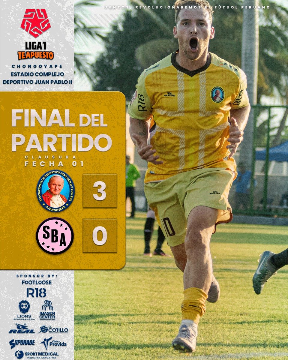 Sabían que en la Liga 1 Perú hay un club que se llama Juan Pablo II College, que su escudo es el Papa Juan Palbo II, que fundado en 2015, su ascenso en 2024 fué polémico (gol en fuera de lugar)  y que su propietario es el mismo presidente de la Federación Peruana de Fútbol...