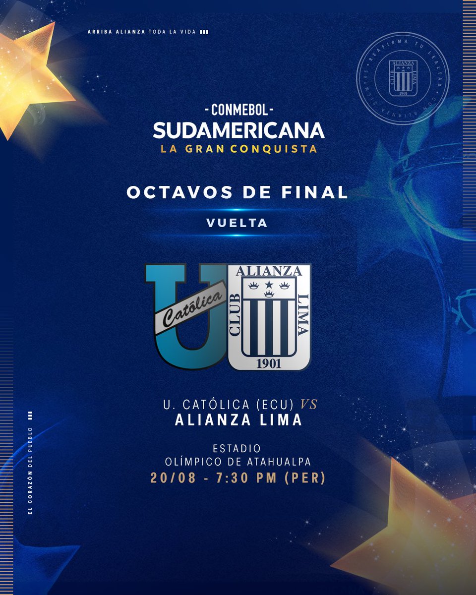ClubALoficial's tweet image. ❗️𝑯𝒐𝒓𝒂𝒓𝒊𝒐𝒔 𝒄𝒐𝒏𝒇𝒊𝒓𝒎𝒂𝒅𝒐𝒔❗️🚨
Un nuevo reto nos espera y vamos con el corazón. 💙💪🏾
¡Prepárate para alentar a la blanquiazul!👏🏾
#ConAlianzaSiempre
#AlianzaLima
#Sudamericana