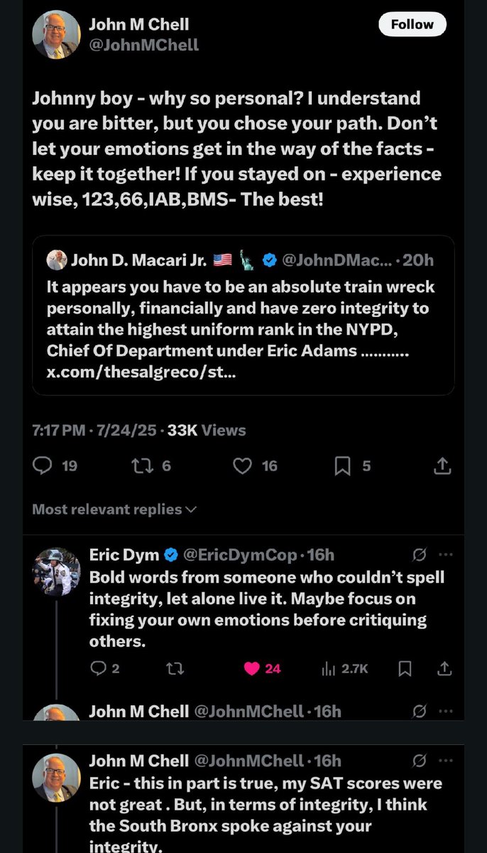 TheSalGreco (@thesalgreco) on Twitter photo I have filed an NYPD Internal Affairs complaint against Chief Of Department John Chell for attacking private citizens on social media. In my case, I am plaintiff in a pending case against the NYPD. My attorney <a href="/esq_sanders/">Eric Sanders, Esq.</a> intends to motion the court to seek to depose Mr Chell. I have filed an NYPD Internal Affairs complaint against Chief Of Department John Chell for attacking private citizens on social media. In my case, I am plaintiff in a pending case against the NYPD. My attorney <a href="/esq_sanders/">Eric Sanders, Esq.</a> intends to motion the court to seek to depose Mr Chell.