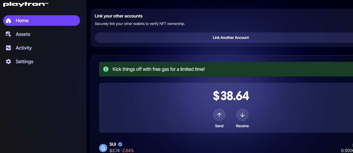 Just set up my <a href="/SuiPlay/">SuiPlay</a> wallet for the SuiPlay0X1! 🎮 Easy login with my <a href="/PLAYTR0N/">PLAYTRON</a> account, and airdrops are already rolling in. Excited for this Web3 gaming revolution! 🚀 #SuiPlay0X1 #Playtron #Web3Gaming #SUI
