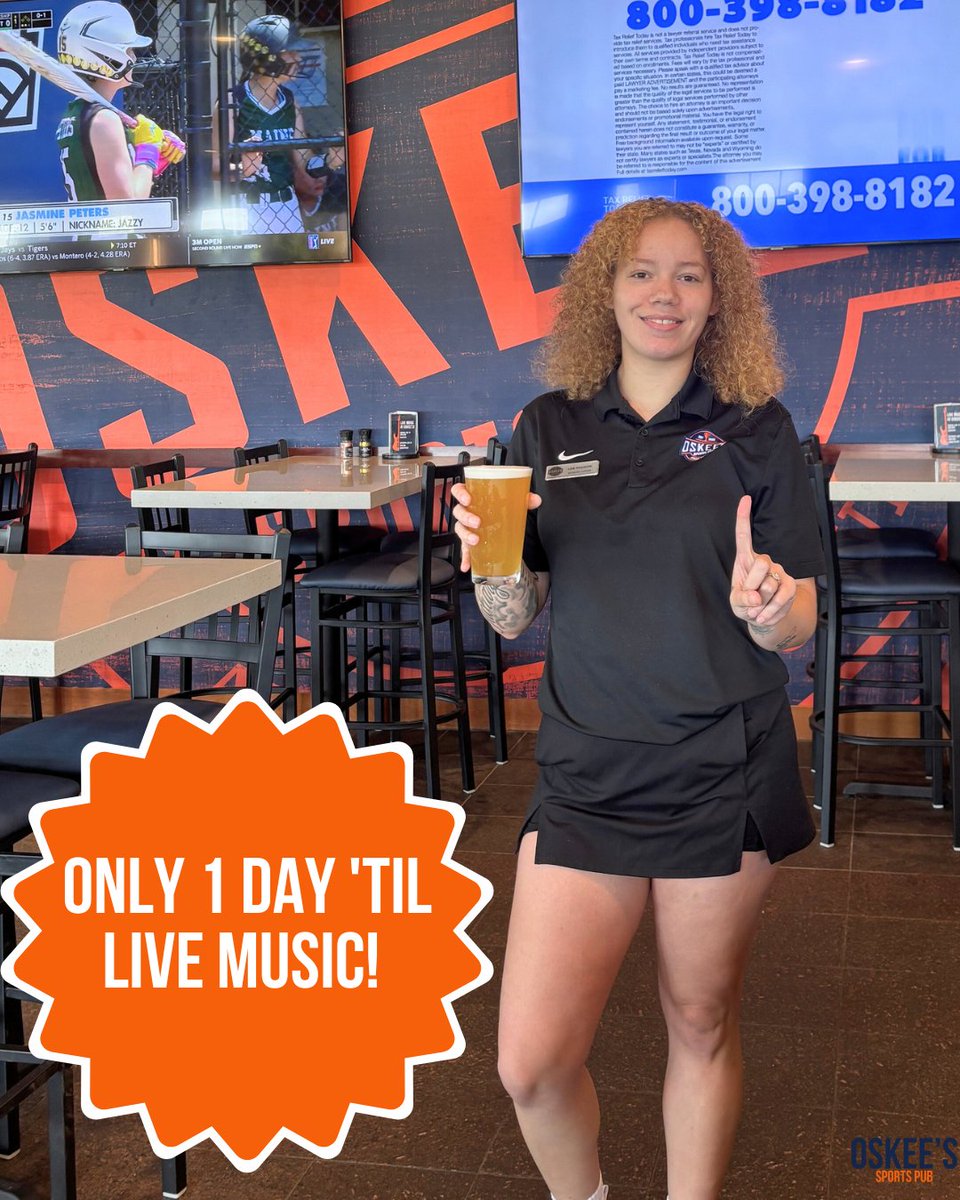 LIVE MUSIC IN THE LOUNGE is happening TOMORROW starting at 6PM!
Join us for a night of great food, cold drinks, and the incredible sounds of Emma Taylor &amp; David McEtheron. 
It’s going to be a night of fun you won’t want to miss!

#champaignurbana | #saturdayfun | #oskeessportspub