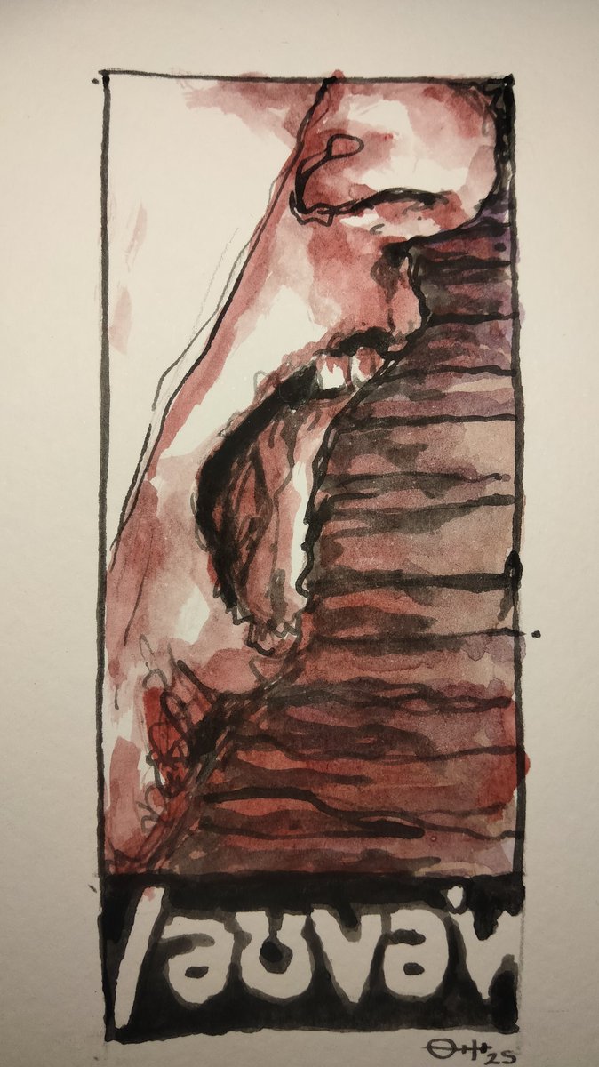 julesartvan's tweet image. Overwhelm 

#thedailysketch #watercolour and #inkdrawing inspired by an image search for the word #overwhelm 
#originalartwork #emotionaljourney #artforsale ebay.com/itm/3267032517…