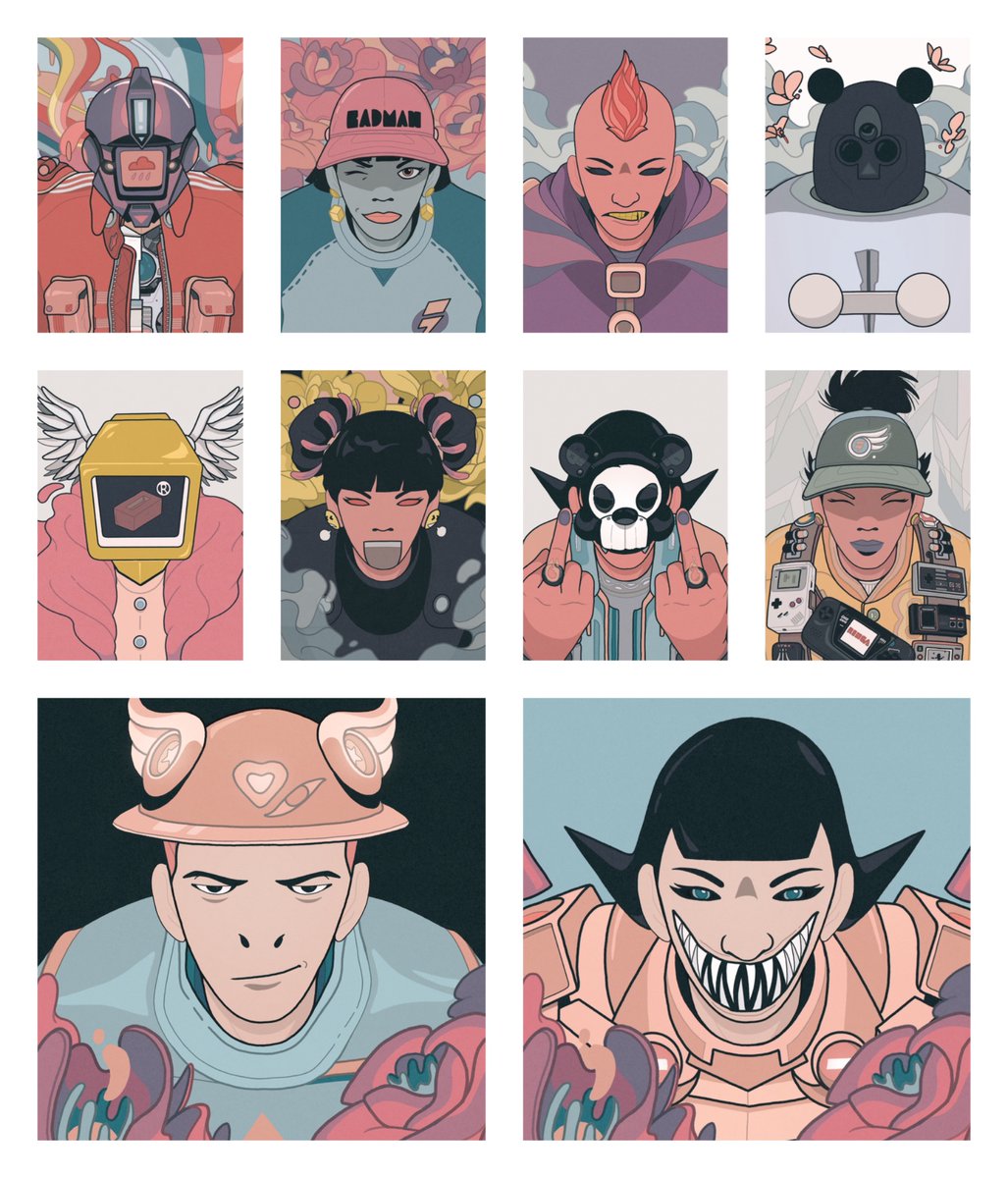 RENGA3989's tweet image. Happy Full Set Friday @RENGA_inc fam 💕

Robot•Motor corp•Alchemist•Golem
Cube•Ninja•Delinquent•8bit
Agent•Samurai