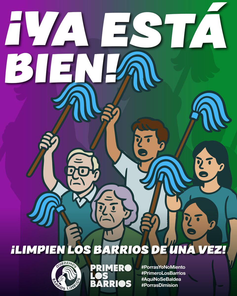 Ni los vecinos, ni los trabajadores, ni la municipalización...

📢Los responsables de que los barrios de #Málaga estén sucios son:
👉Teresa Porras
👉Raúl García Paine
👉Francisco de la Torre

¡Ya está bien! ¡Limpien los barrios!

#PorrasYoNoMiento
#PrimeroLosBarrios