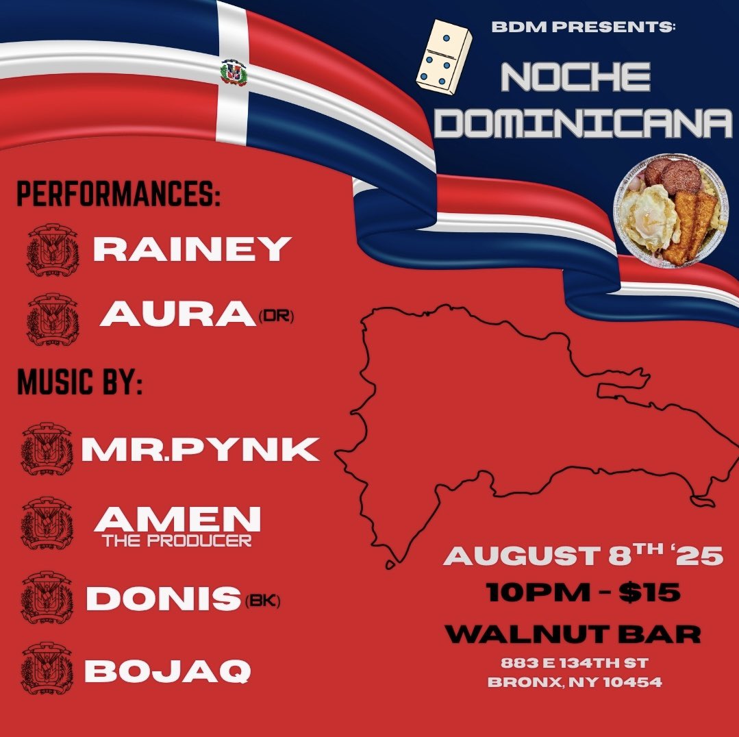 Introducing .. BDM - Bronx Dance Music
2 events for you to celebrate the launch of my new series with me ❤️
8/2 : BX RAVE 
posh.vip/e/night-shift-…

8/8: NOCHE DOMINICANA 🇩🇴
posh.vip/e/noche-de-dem…