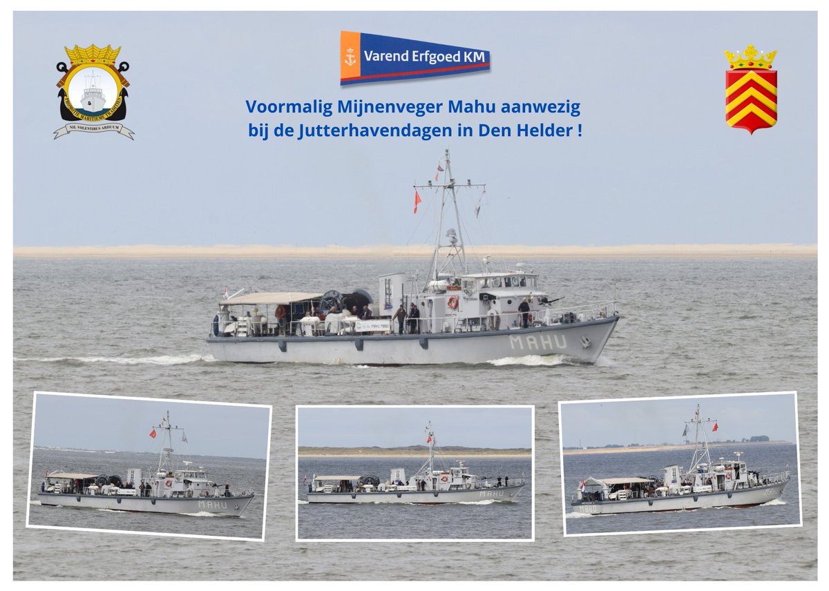 luitelubberts82's tweet image. Voormalig Mijnenveger Mahu aanwezig bij de Jutterhavendagen in Den Helder .
Foto's via : Wim Soeters , @kon_marine .