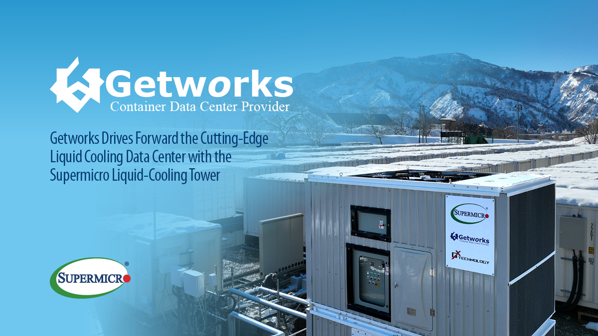 Supermicro's tweet photo. At the Yuzawa GX Data Center in Niigata Prefecture, Japan, Supermicro's @NVIDIA HGX™ H100 8-GPU Liquid-Cooled Servers and Cooling Tower are deployed by #Getworks, setting new benchmarks for efficiency and performance.

Read the incredible story: https://t.co/uowyd8Xh2F https://t.co/lS8oDgjSm2
