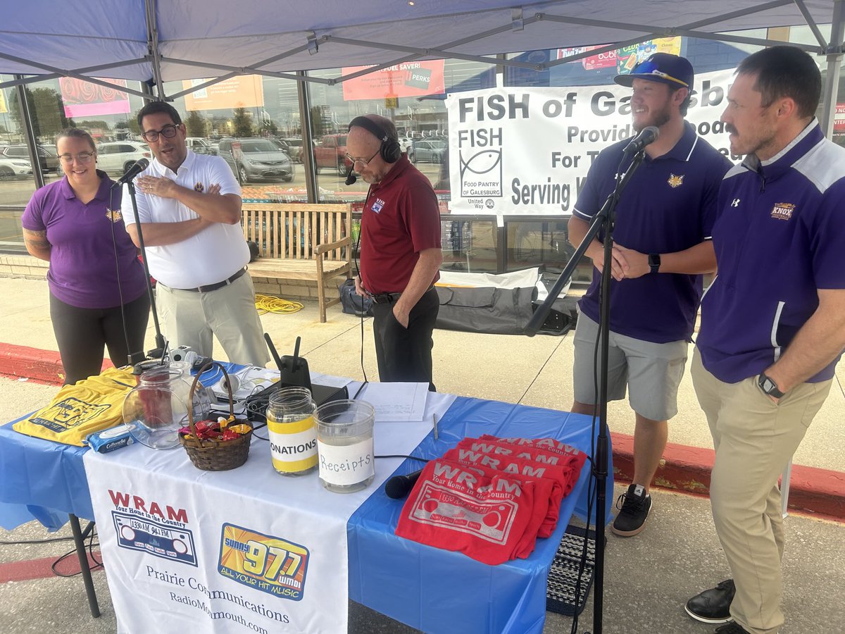 Knox Prairie Fire (@knoxprairiefire) on Twitter photo AD Justin Newell along with head coaches Casey Hipp(<a href="/SoftballKnox/">Knox Softball</a>) Drake Sykes (<a href="/Knox_Baseball/">Knox Baseball</a>) and Aaron Willits (<a href="/FB_KnoxCollege/">Knox College Football</a>) out in the community supporting a food drive while talking about @knoxcollege1837 and Prairie Fire Athletics! #GoFire AD Justin Newell along with head coaches Casey Hipp(<a href="/SoftballKnox/">Knox Softball</a>) Drake Sykes (<a href="/Knox_Baseball/">Knox Baseball</a>) and Aaron Willits (<a href="/FB_KnoxCollege/">Knox College Football</a>) out in the community supporting a food drive while talking about @knoxcollege1837 and Prairie Fire Athletics! #GoFire
