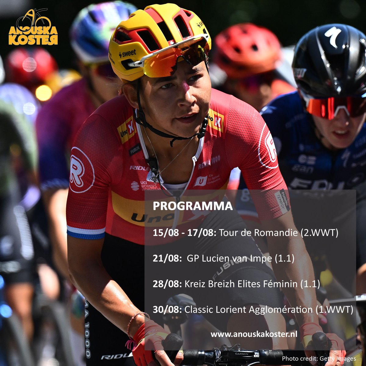 Terwijl mijn <a href="/UnoXteam/">Uno-X Mobility Cycling</a> ploeggenotes morgen aan de <a href="/LeTourFemmes/">Le Tour de France Femmes avec Zwift</a> beginnen, ben ik na de <a href="/girowomen/">Giro d'Italia Women</a> de bergen in gegaan ter voorbereiding op de koersen vanaf half augustus. ⛰🚴‍♀️ Natuurlijk ga ik mijn ploeggenoten vanaf hier aanmoedigen! #gogogo 🔥