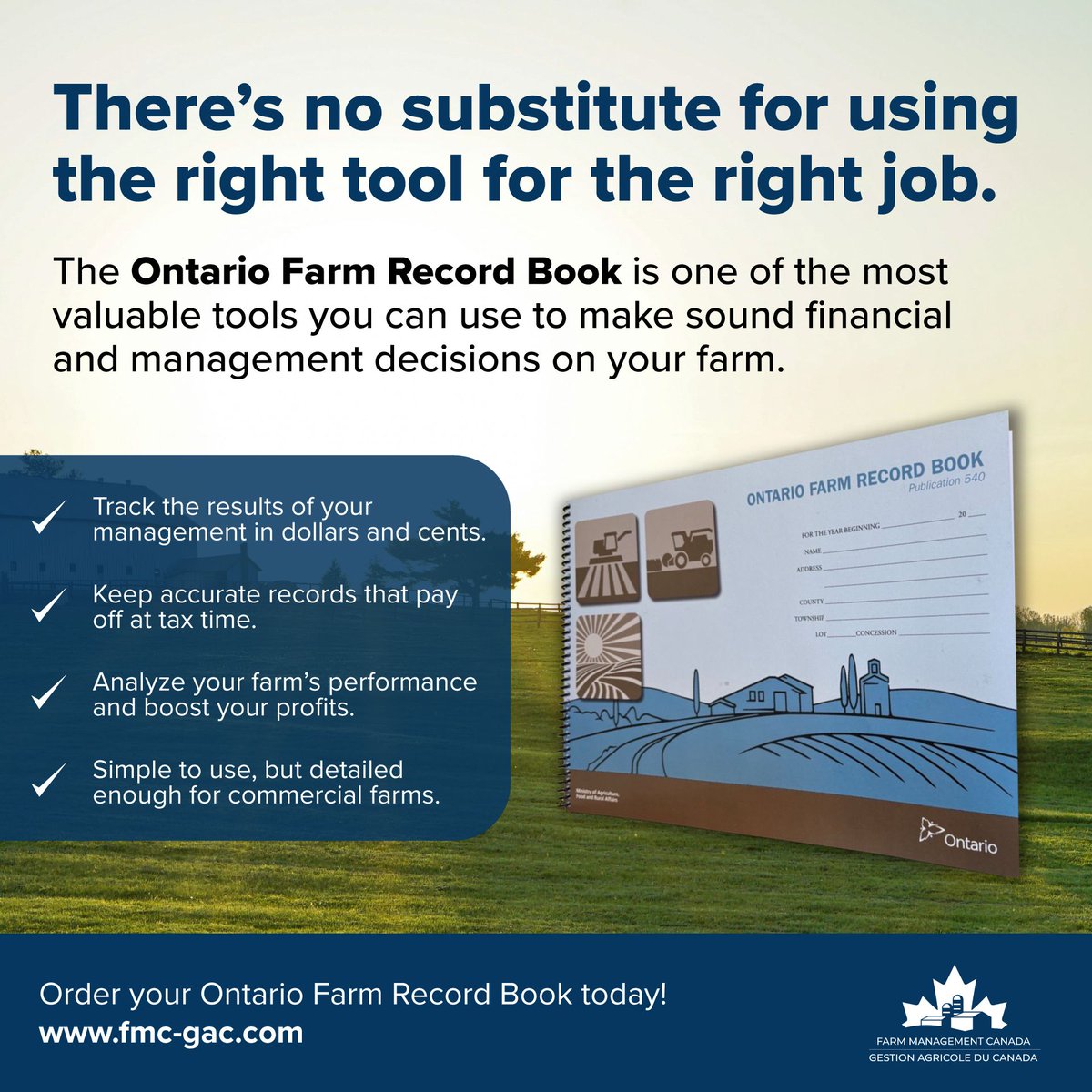 FMC_GAC's tweet image. There is no substitute for using the right tool for the right job. This record book is the most valuable tool you can use in helping to make sound financial and other management decisions. It will show you the results of your management in dollars and cents. Maintaining accurate…