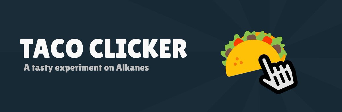 0xCobra 🟧 runish.btc (@0xcobra_) on Twitter photo Taco Clicker on Alkanes
Taco clicker 🌮 <a href="/tacoclickerbtc/">Taco Clicker</a> launched few hours ago.
It's the first of his kind on Bitcoin L1 🔥
tacoclicker.com
Everything you need to know to play the game (and profit?).
🧵👇 Taco Clicker on Alkanes
Taco clicker 🌮 <a href="/tacoclickerbtc/">Taco Clicker</a> launched few hours ago.
It's the first of his kind on Bitcoin L1 🔥
tacoclicker.com
Everything you need to know to play the game (and profit?).
🧵👇