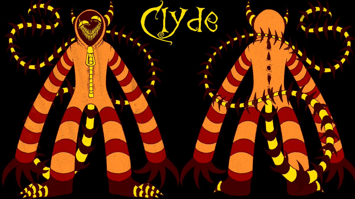 Clyde's eyes and tail both came from scrapped OCs of mine called Snakebat and Nerga. 

Whenever an OC I like doesn't get used, I tend to give my favorite parts of their designs to NEW characters that can use them better